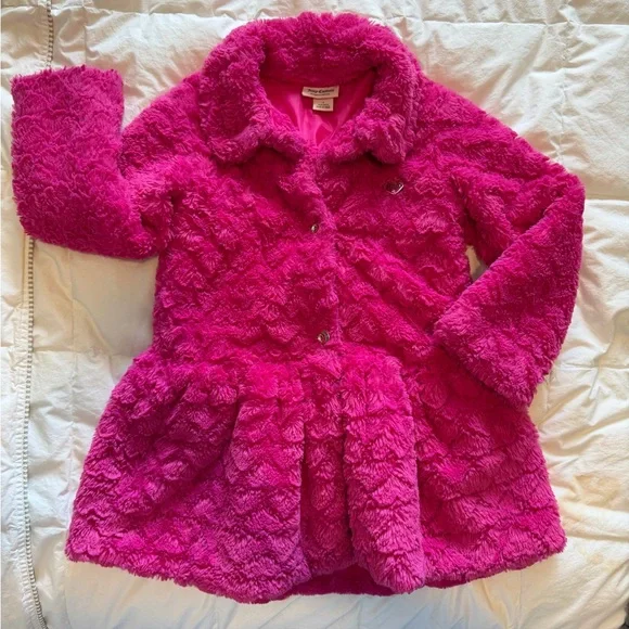 Juicy Couture Hot Pink Fuzzy Peplum Jacket - Picture 5 of 5